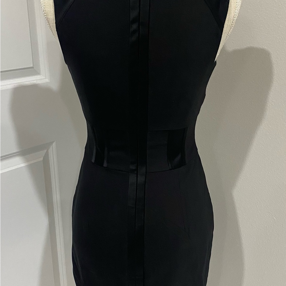 Cache Black Ruched V-Neck Sheath Dress - Picture 9 of 9